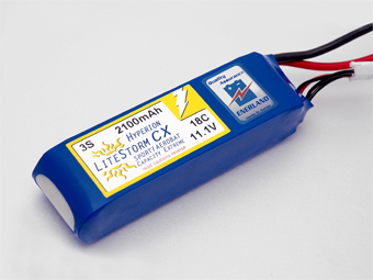 HYPERION LCX 2100 MAH 2S 18C LITHIUM POLYMER BATTERY PACK (7.4V)