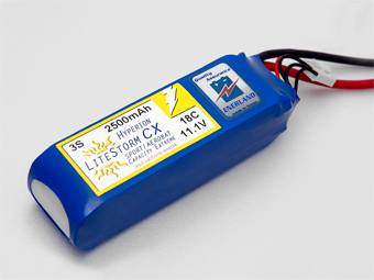 HYPERION LCX 2500 MAH 4S 18C LITHIUM POLYMER BATTERY PACK (14.8V)